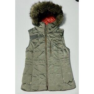 Eddie Bauer Yukon Down Puffer Vest Jacket Taupe Shimmer Size S‎